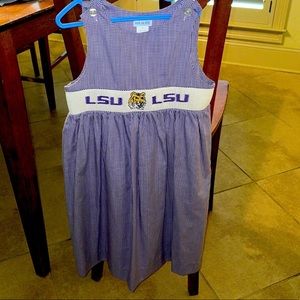 Kids lsu smocked dress